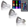 E27 E14 B22 GU10 MR16 RGB Led Bulbs Light AC 85-265V 3W Colorful Changing Led Lamps For Xmas Lighting + 24 IR Remote Control
