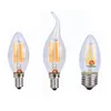 360 degree LED Filament Bulbs 2W 4W 6W Dimmable E12 E27 B22 E14 LED candle bulb lights Warm Cool White 110V 220V