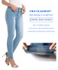 European och American Style Women Waist High Jeans Big Hips Stretch Pants 2 Färger Plus Storlek