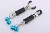 Metal Silver Adult BDSM Bondage Sex Toy Fantasy A pair Clamps Clips Withs Ring with Chain Fetish For Women