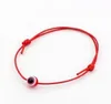 Gratis schip 100 stks Hamsa String Evil Eye Lucky Red Chinese knoop verstelbare armband