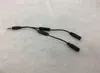 100 pcs Controle de Volume de 3.5mm Plugue Jack Headphone Cabo De Cabo De Áudio Estéreo Y Splitter Com Telefone Separado