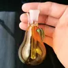 Pear Hook Water Bottle Glass Bongs Accessories Glass Smoking Pipes colorful mini multi-colors Hand Pipes Best Spoon glas