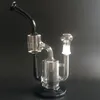 Recycler Glass Bong Oil Rig Water Pijpen Rigs DAB Burner Bubbler Recycler Zwart 18,8 mm Vrouwelijke gewricht DAB Bong