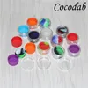 multiple colors 5ml clear acrylic wax concentrate containers plastic container with silcone inner nonstick silicone dab storage ja4034671
