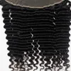 Perte de cheveux Remy brésilien vierge cheveux humains dentelle fermeture frontale longueurs mélangées 5pcslot Nautral noir 130 profond ondulé suisse Lace7316394