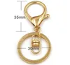Nova 50 pcs chaveiro liga banhado a ouro keychain chaves dividir keyring chave acessórios para diy jóias makings