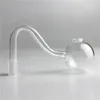 30mm XXL Big Bowl Oil Burner Glass Pipe med vattenpipa 10 mm manligt tunt vattenrökande rör Pyrex -brännare för bongs