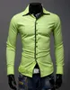 Men's Casual Shirts Wholesale- Brand Mens Formal Business Slim Long Sleeve Dresse Unique Turn-down Collar Men 10 Colors1