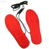 Wholesale-1 Pair USB Electric Powered Heated Insoles For Shoes Boots Keep Feet Warm New