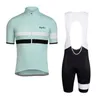 2021 Rapha Team summer mountain bike short-sleeved cycling jersey kit breathable quick-dry men riding shirts bib shorts set Y21031226q