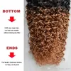 Beaty capelli ombre brasiliane ricci vergini ombre bagnate e ondulate vergine bicolore tessuto umano Tissage bresilien 3,4,5 pz/lotto