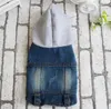 Ropa al por mayor para perros chaqueta de chaleco para perros de mezclilla gato de cachorro mascota jeans ropa de perro para peluche caniche chihuahua cachorro perros