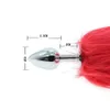 Stainless Steel Fox Tail Fetish Anal Insert Stopper Butt Plug Sexy Game Toy #R21