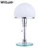 WG24 Bauhaus table lamp Wilhelm Wagenfeld design modern Bauhaus desk light glass stainless steel classic lighting bedroom study hotel