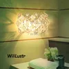 Willlustr الكريستال الاكريليك حبة الجدار مصباح الماس الجدار الشمعدان الجدار ضوء الإضاءة تركيبات السرير مطعم الفندق الراحة