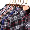 Wholesale- Alimens Flannel Plaid Shirt Men Casual Long Sleeve High Cotton Fashion New 2017 Male Shirt Chemise Homme Camisa Social Masculina