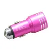 5 V 2a + 1A Metal Hammer Bullet Travel Charger Dual USB Porty Adapter samochodowy do Samsung Galaxy S6 S7 dla iPhone 7 6 5