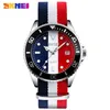 Skmei Brand M￤nner Quartz Uhr 30 m wasserdichte Nylon -Gurt -Mode -Auto -Datum Uhren M￤nnliche Uhr Armbanduhren Maskulino Relojes 913223