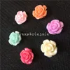 prix usine 11mm Aléatoire solide colorMixed Résine Rose Perles Fleur Flatback Cabochon Scrapbooking