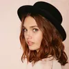 Wool Boater Flat Top Hat Women Men Felt Wide Brim Fedora Cap Laday Prok Pie Chapeu de Feltro Bowler Gambler Hat