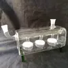 Tuyau horizontal de pneu transparent Accessoires de bangs de narguilé, brûleurs à mazout uniques Bongs en verre Tuyaux d'eau Tuyaux d'eau en verre Rigs d'huile Fumer avec