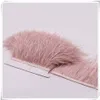 pink feather trim