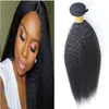 Kinky Straight Hair Bundles de cheveux humains 100g 1pcs Extension de cheveux non remy yaki humain