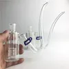 Catcher di cenere di bong di vetro per fumatori fai-da-te 14mm 14,4mm con tubo di cannuccia di vetro Adattatore per gancio a J Clip di Keck in plastica per tubi dell'acqua