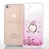 Cas de téléphone portable Bling Liquid Case pour iPhone X 8 7 Quicksand Dynamic Ring Holder Cases TPU Frame Cover pour iPhone 6 6S 7 Plus 4J7Y