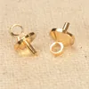 BoYuTe 200Pcs HOT sale Metal Brass Gold Rhodium Tone Bail Connector Pearl Bead Caps Diy Jewelry Accessories