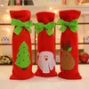 Wijnfles Covertas Santa Sack Kerstboom Elanden Tafel Decoraties Naviidad Ornamenten Kerstversiering Gratis verzending