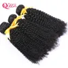 Mongolian Kinky Curly Hair Bundles Mogolian Virgin Human Hair Weaves Double Weft Hair Extensions 3 pcs Natural Color Free Shipping