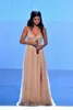 Alta qualità Selena Gomez Red Carpet Abiti da sera Chiffon Sweep Train Formale Abito per occasioni speciali Abito da festa Custom Made Plus Size