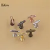 BoYuTe 40 Pezzi 2 Colori 6 MM 8 MM 10 MM 12 MM Rotondo Cabochon Base Impostazione Piatta Colla Pad Gemelli Vuoto Lunetta Vassoio Accessori Gioielli Fai Da Te