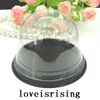 50pcs25sets Clear Plastic Cupcake Cake Dome Favor Pudełka Pojemca Wesder Work Decor Pudowni