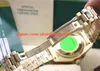 Fashion Luxury Amazing Green Dial Mens 2 II 18k 41MM Oro giallo Diamante più grande Lunetta in ceramica Movimento automatico Orologi da uomo