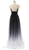 Dresses 2018 New Chiffon Gradient Colorful Chiffon Long Prom Dresses FloorLength Long Formal Evening Party Gown QC439