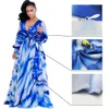 드레스 2017 Deep V 섹시한 여름 Maxi Maxi Long Casual Dress African Clothing Bazin Riche Robe African Print Vestidos Mujer Loose Sparkly Dashik