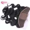 Brasiliano Body Wave Base di seta Chiusura frontale in pizzo Capelli umani vergini Pre-pizzicati 13x4 Orecchio a orecchio Nodo nascosto Chiusura frontale in pizzo270t