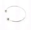 Special Design Stainless Steel DIY Open Women Cuff Bangle 60MM Screw Removable for European Beads Charm Bracelet