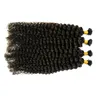 Mongolisches verworrenes lockiges Haar 200g Human Fusion Hair Nail U Tip 100 Remy Human Hair Extensions 200s Keratin Stick tip1754968