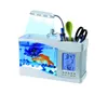 Aquarium Lights Mini USB with LCD Display Desktop Fish Tank LED Clock Table Lamp White black