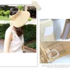 Bucket Hats Wholesale Fashion Style Women Lady Foldable Roll Up Sun Beach Wide Brim Straw Visor Hat Cap