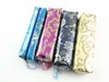 Wodoodporna Podróży Zipper Kosmetyczka Torba Tassel Pencil Case Silk Brocade Biżuteria Koralik Naszyjnik Makijaż Magazyn Studka Monety Torebka 10 sztuk / partia