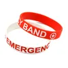 Logo rempli d'encre de bracelet de silicone de bande de secours de 100PC idéal à utiliser à l'école ou aux activités de plein air