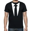 New Novelty Men T Shirts Tuxedo Tees Retro Tie Funny Camisetas Men O Neck Top Tshirt Casual Fitness Mens Clothing