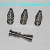 Ferramentas de mão Titanium Nail Kit GR2 Domeless 6 em 1 10mm 14mm 19mm Bongo conjunto de ferramentas de carboidrato Cap Dabber Frasco de Slicone para tubos de água de vidro