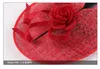 Women Kentucky Derby Hats Flower Cambric Bridal Hat Wide Brim 3 Colors Wedding Headwear Fashion Head Accessories Formal Hats