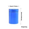 Big size High Quality Metal Herb Smoking Stash jar 66*45mm Box Water Proof Airtight Aluminum Case Bottle Holder Container Store Tobacco Wholesale